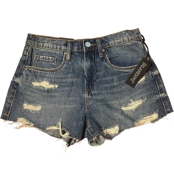 NWT Blank NYC The Barrow Cutoff High Rise Denim Shorts Size 25 - Picture 1 of 3